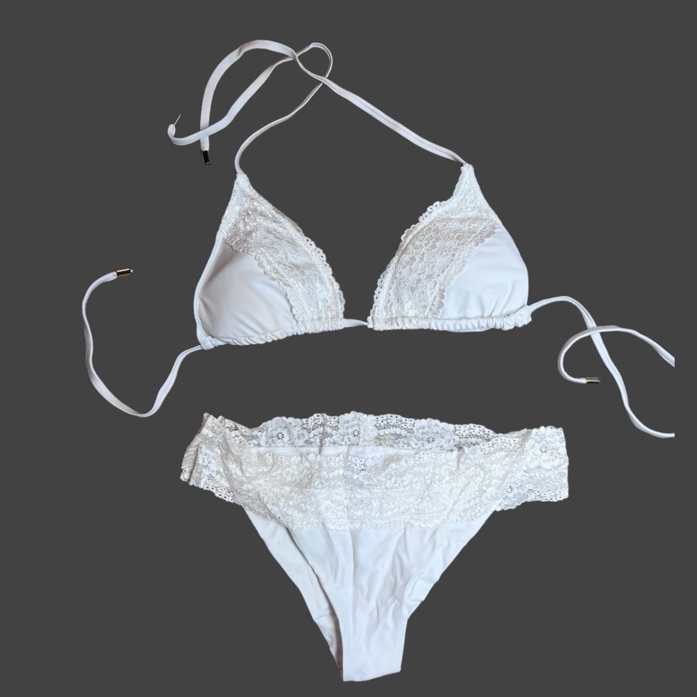 White Lace Elegant Bikini